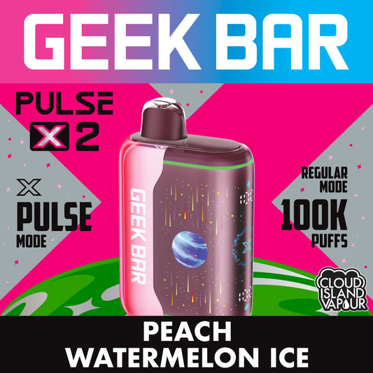 GEEK BAR PULSE X 2 Peach Watermelon Ice