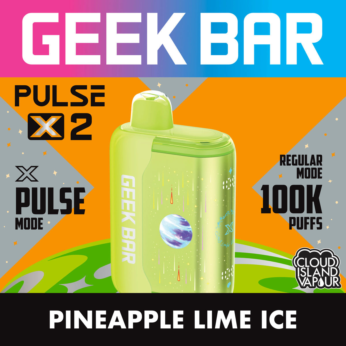 GEEK BAR PULSE X 2 Pineapple Lime Ice