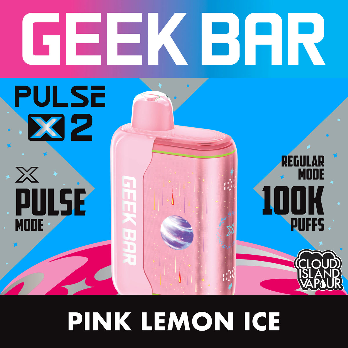 GEEK BAR PULSE X 2 Pink Lemon Ice