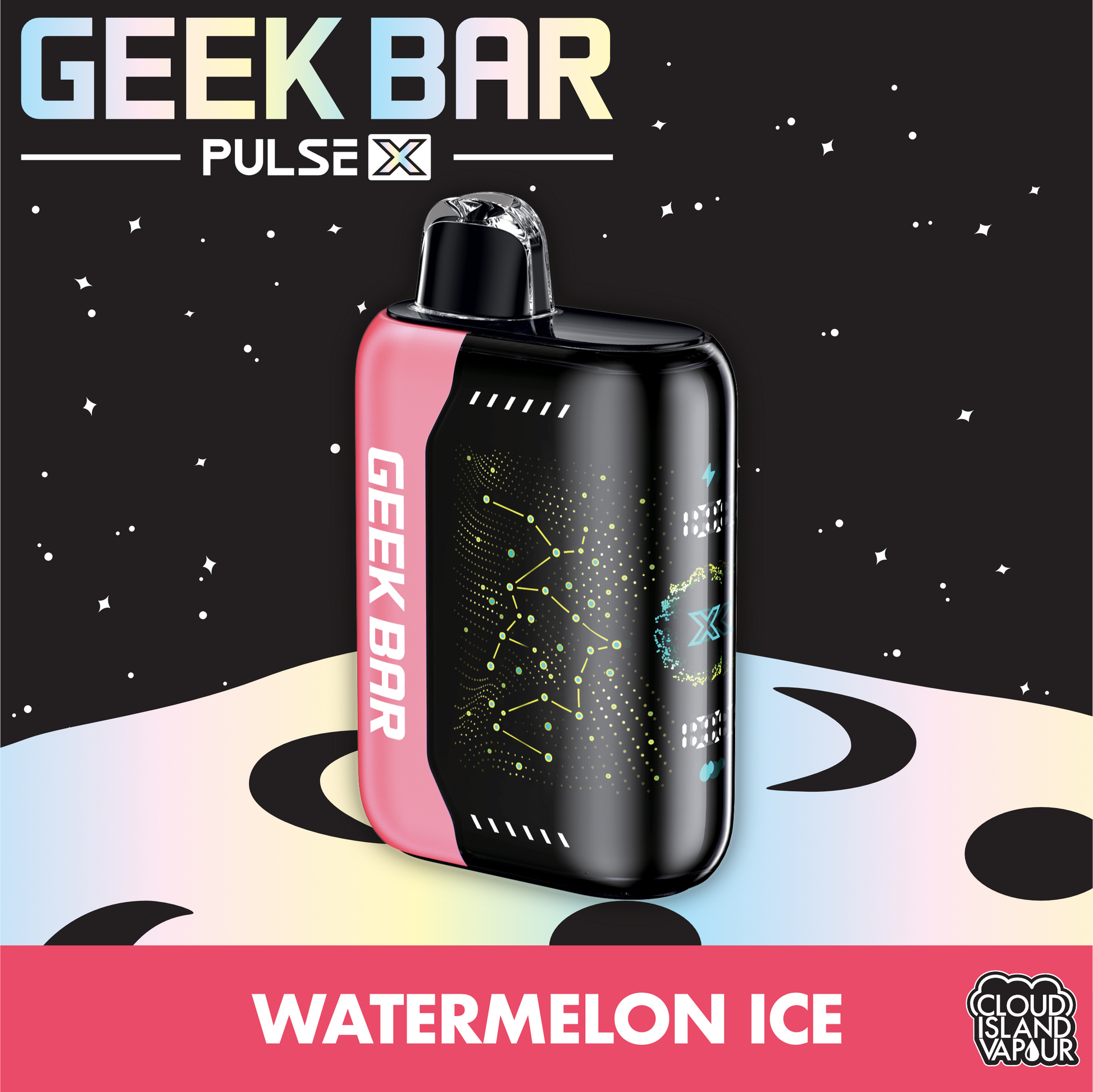 GEEK BAR PULSE X Disposable Vape - Watermelon Ice Cloud Island Vapour GEEK BAR PULSE X Disposable Vape - Watermelon Ice Cloud Island Vapour