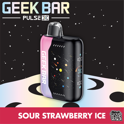 GEEK BAR PULSE X Disposable Vape - Sour Strawberry Ice Cloud Island Vapour GEEK BAR PULSE X Disposable Vape - Sour Strawberry Ice Cloud Island Vapour