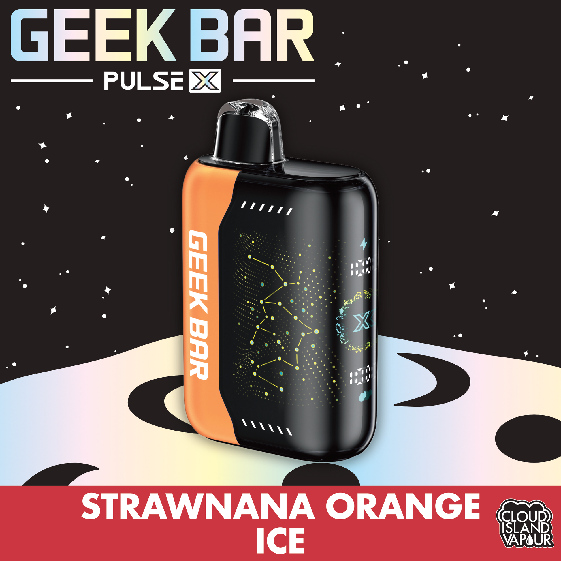 GEEK BAR PULSE X Disposable Vape - Strawnana Orange Ice Cloud Island Vapour GEEK BAR PULSE X Disposable Vape - Strawnana Orange Ice Cloud Island Vapour
