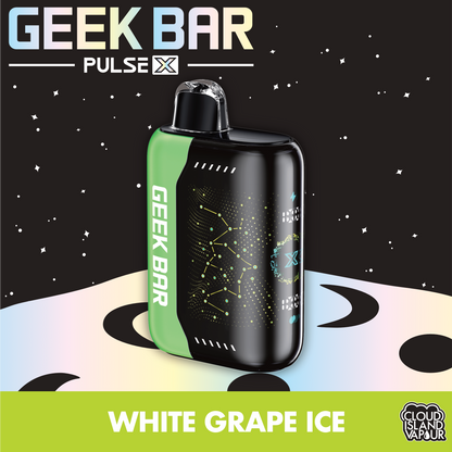 GEEK BAR PULSE X Disposable Vape - White Grape Ice Cloud Island Vapour GEEK BAR PULSE X Disposable Vape - White Grape Ice Cloud Island Vapour