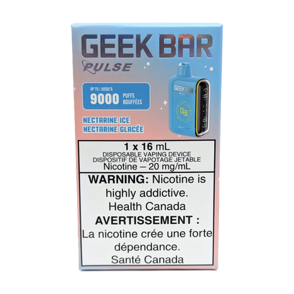 GEEK BAR Pulse 9000 Disposable Vape packaging in the flavour Nectarine Ice 