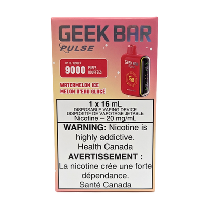 GEEK BAR Pulse 9000 Disposable Vape packaging in the flavour Watermelon Ice 