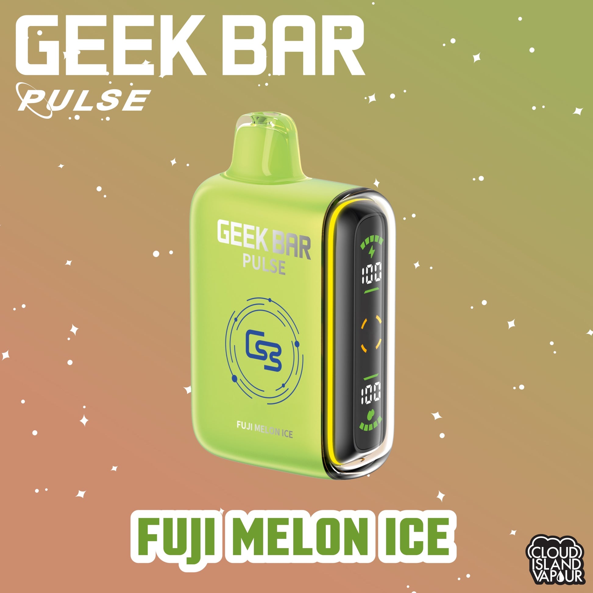 GEEK BAR PULSE 9000 Disposable Vape - Fuji Melon Ice Cloud Island Vapour GEEK BAR PULSE 9000 Disposable Vape - Fuji Melon Ice Cloud Island Vapour