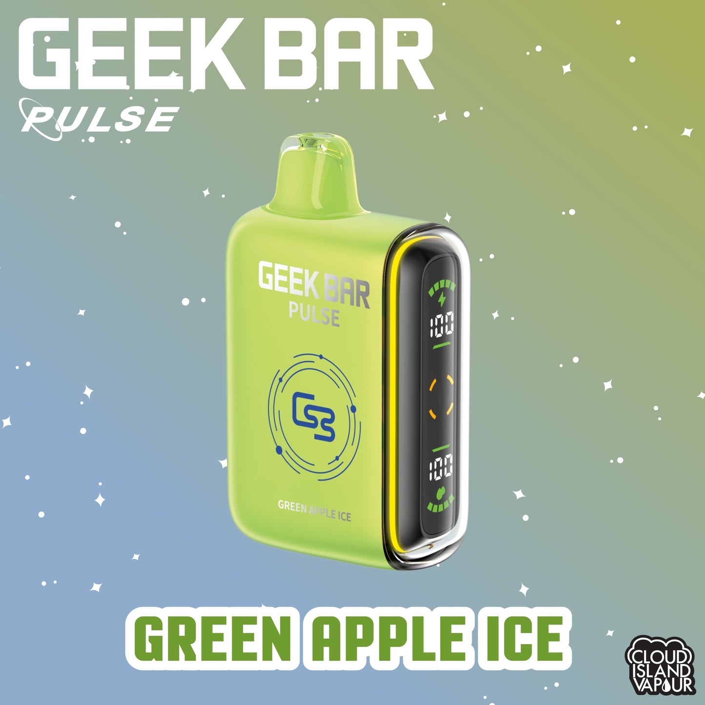 GEEK BAR Pulse 9000 Disposable Vape in the flavour Green Apple Ice 