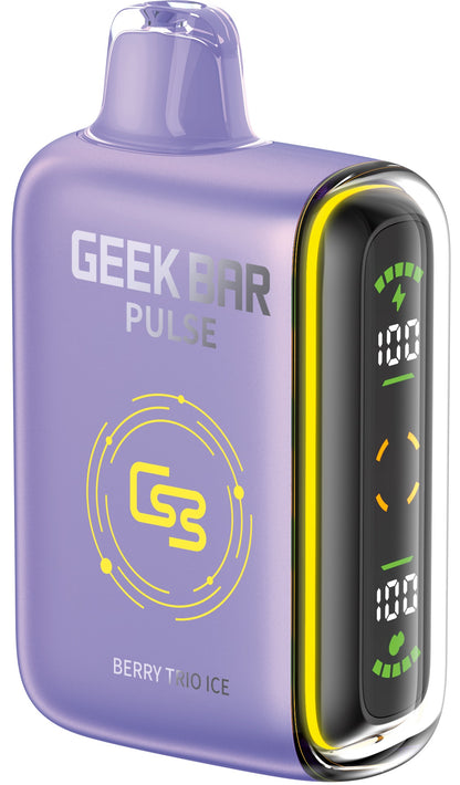 Geek Bar Pulse 9000 puff disposable vape device in the flavour Berry Trio Ice