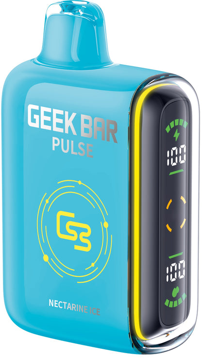 Geek Bar Pulse 9000 puff disposable vape device in the flavour Nectarine Ice