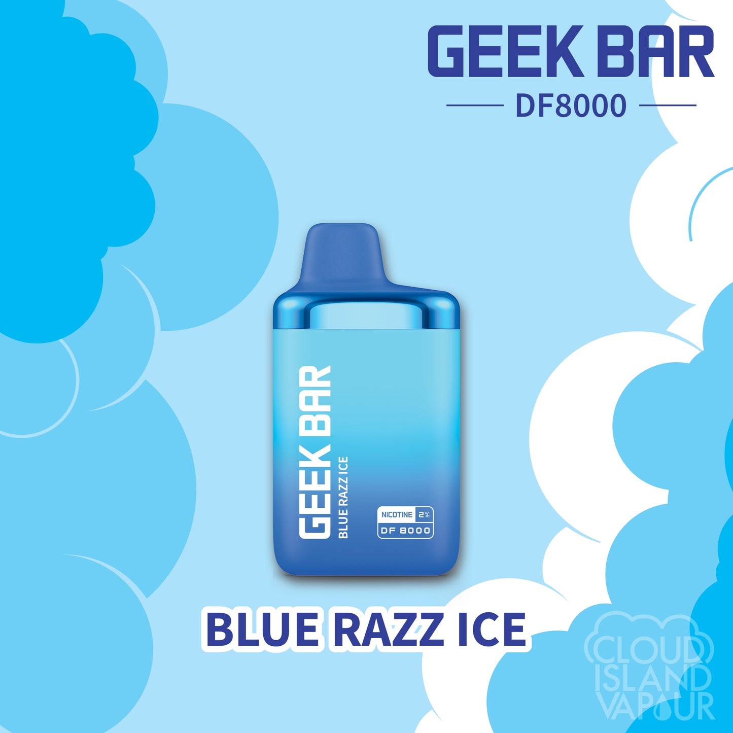 Geek Bar DF8000 disposable vape flavour Blue Razz Ice