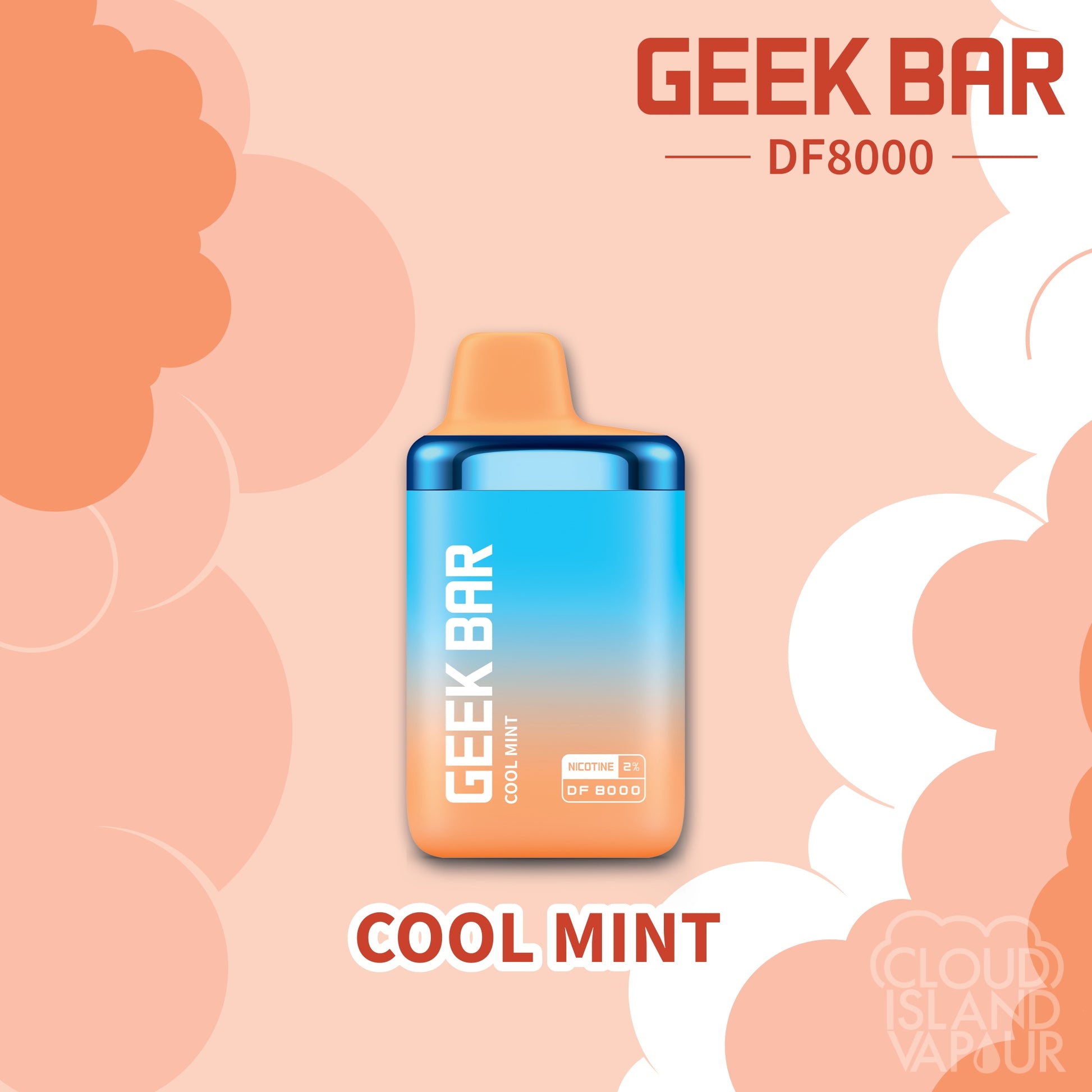 GEEK BAR DF8000 Disposable Vape - Cool Mint Cloud Island Vapour GEEK BAR DF8000 Disposable Vape - Cool Mint Cloud Island Vapour