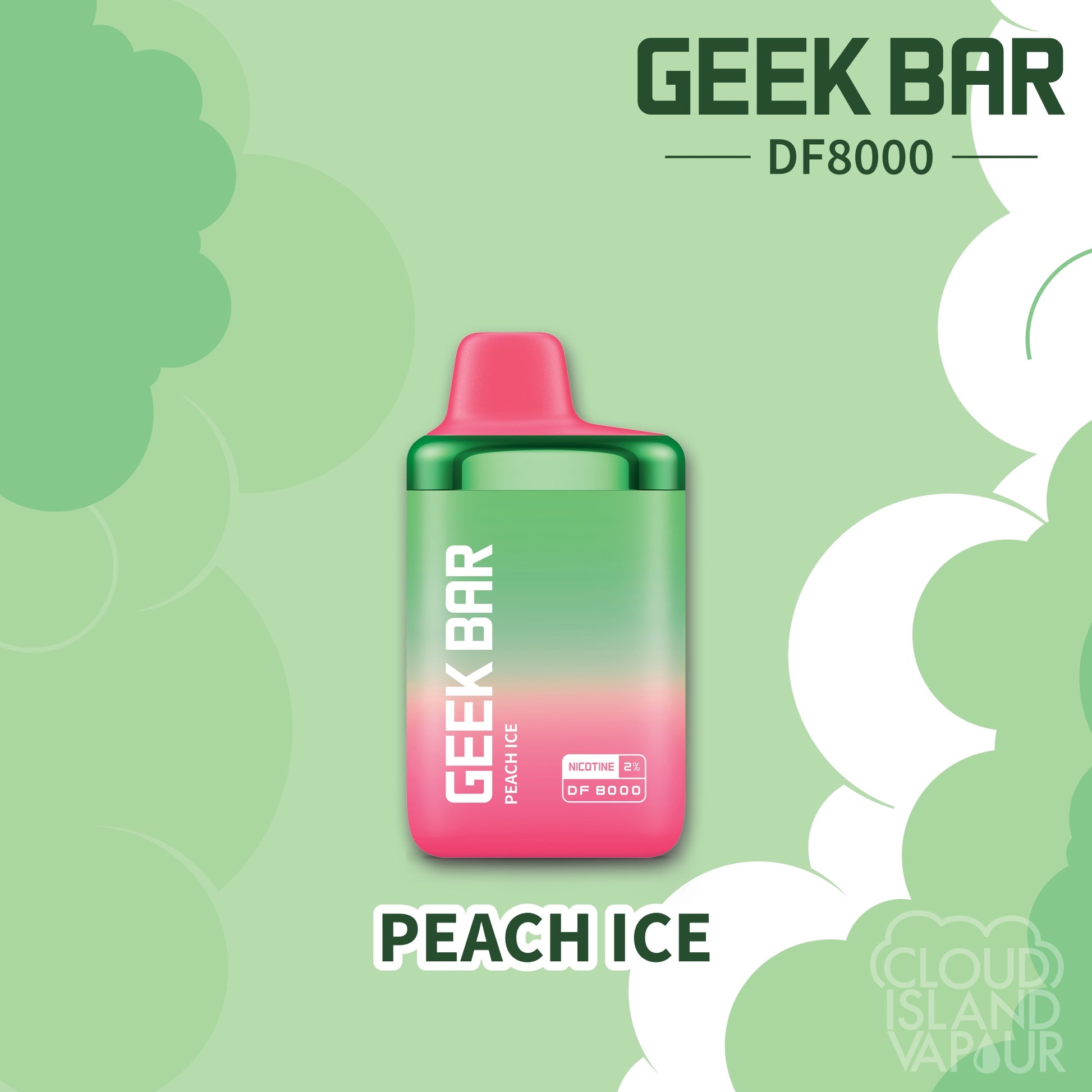 GEEK BAR DF8000 Disposable Vape - Peach Ice Cloud Island Vapour GEEK BAR DF8000 Disposable Vape - Peach Ice Cloud Island Vapour