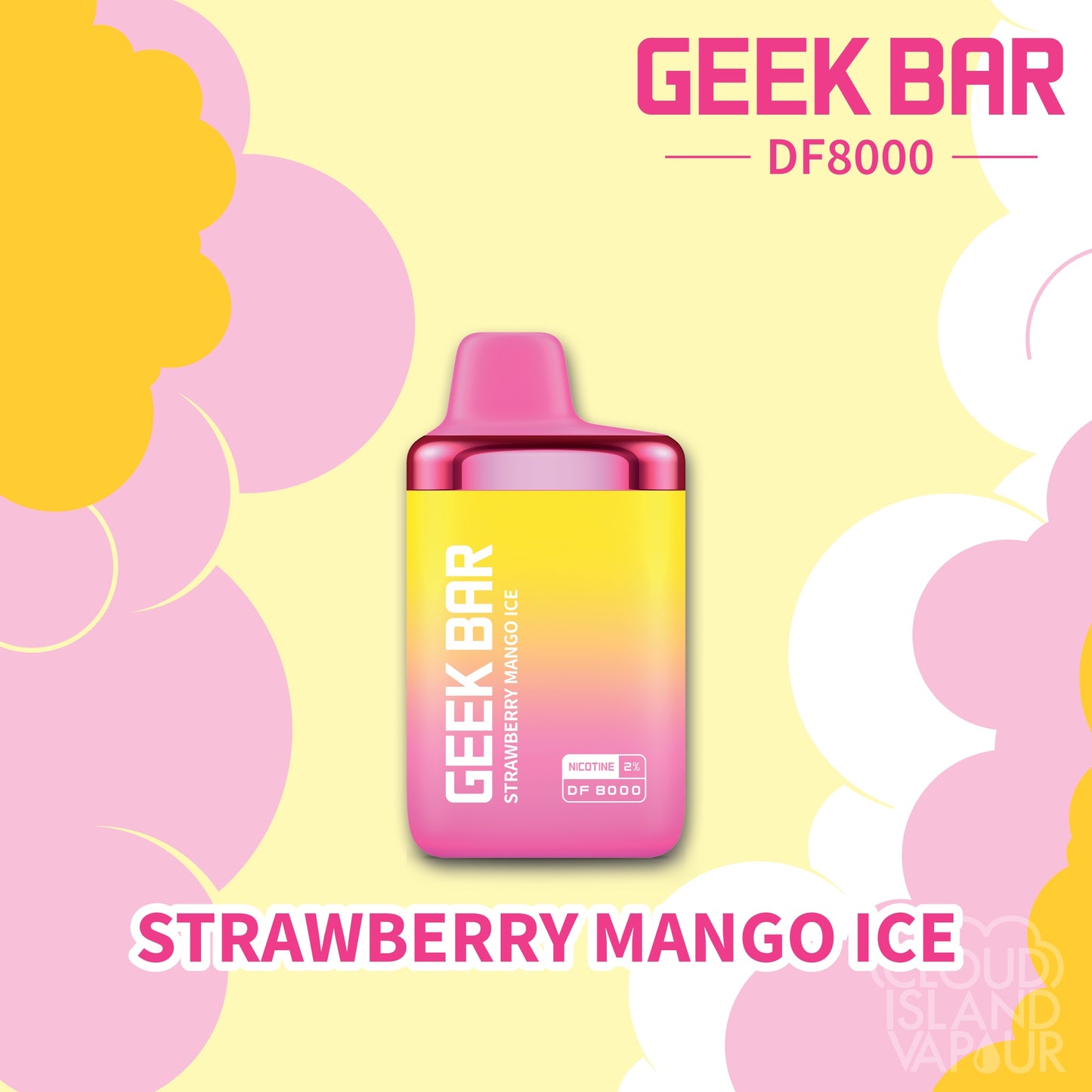 Geek Bar DF8000 disposable vape flavour Strawberry Mango Ice 