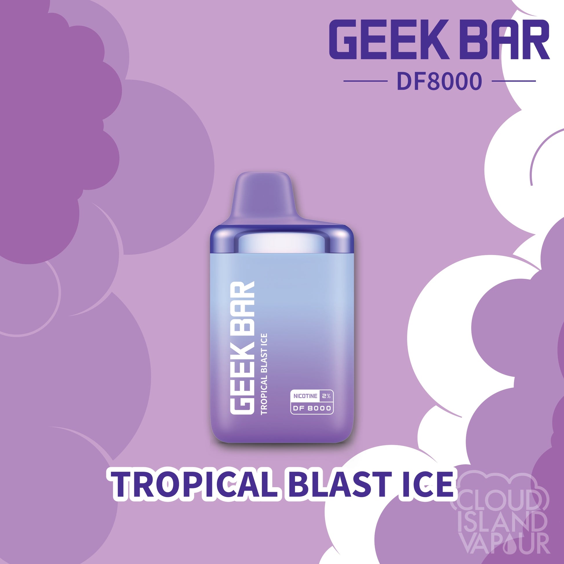 GEEK BAR DF8000 Disposable Vape - Tropical Blast Ice Cloud Island Vapour GEEK BAR DF8000 Disposable Vape - Tropical Blast Ice Cloud Island Vapour