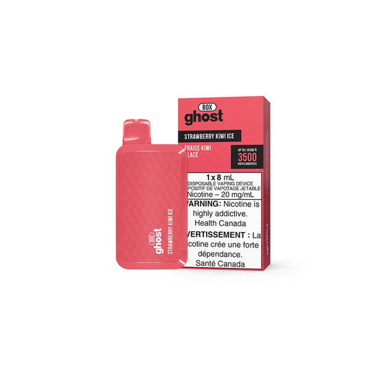 Ghost Box 3500 puff disposable vape flavour Strawberry Kiwi Ice