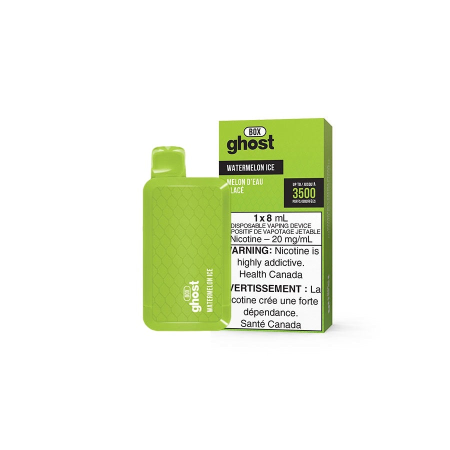 Ghost Box 3500 puff disposable vape flavour Watermelon Ice