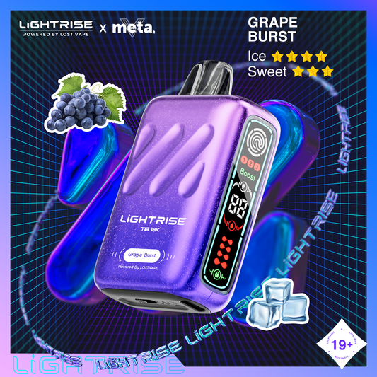 Grape Burst Lost Vape Lightrise TB 18K Disposable Vape 18000 Puffs