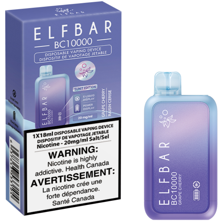 Grape Cherry ELF BAR BC10000 Disposable Vape 10K Puffs 18mL