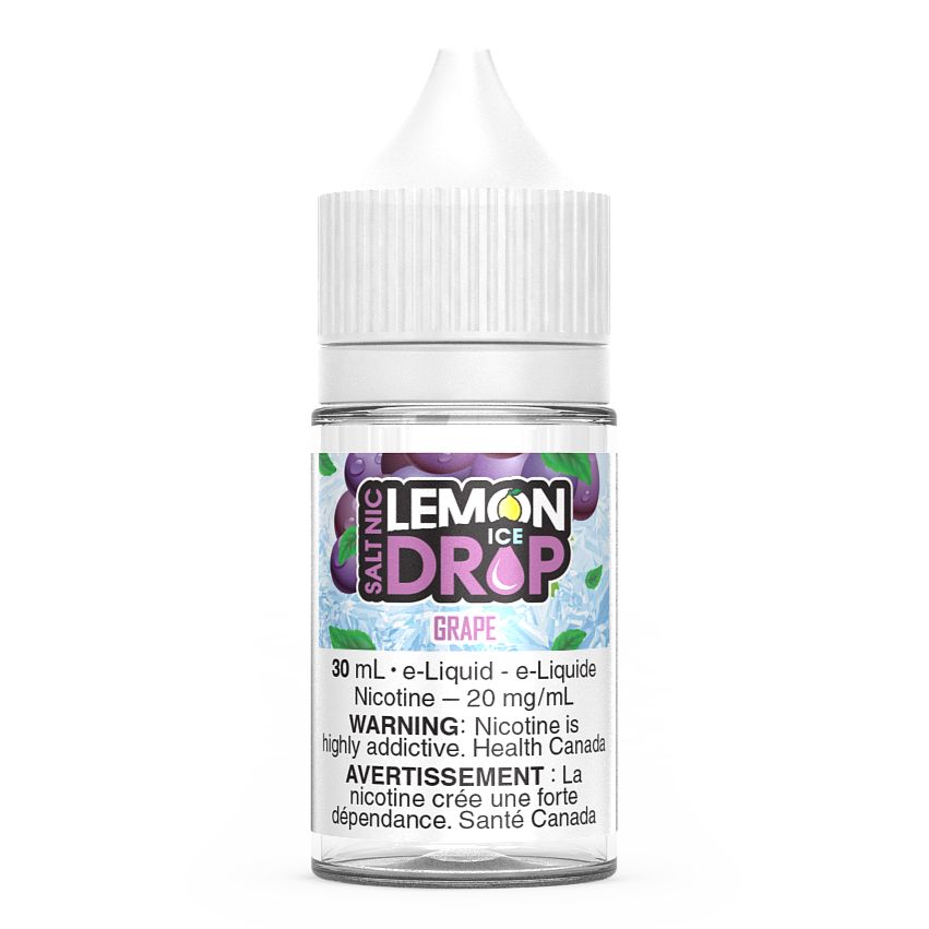 Grape LEMON DROP ICE Salt Nic Vape Juice E-Liquid 30mL