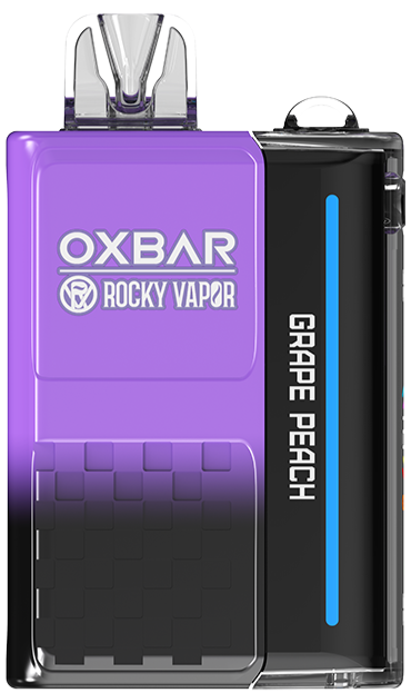 Grape Peach Rocky Vapor Oxbar M20K Disposable Vape Device