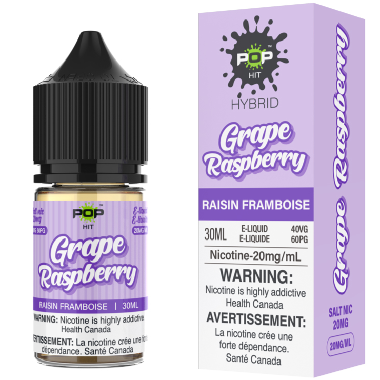 Grape Raspberry Pop Hit Vape Juice Salt Nic E-Liquid 20mg 30mL