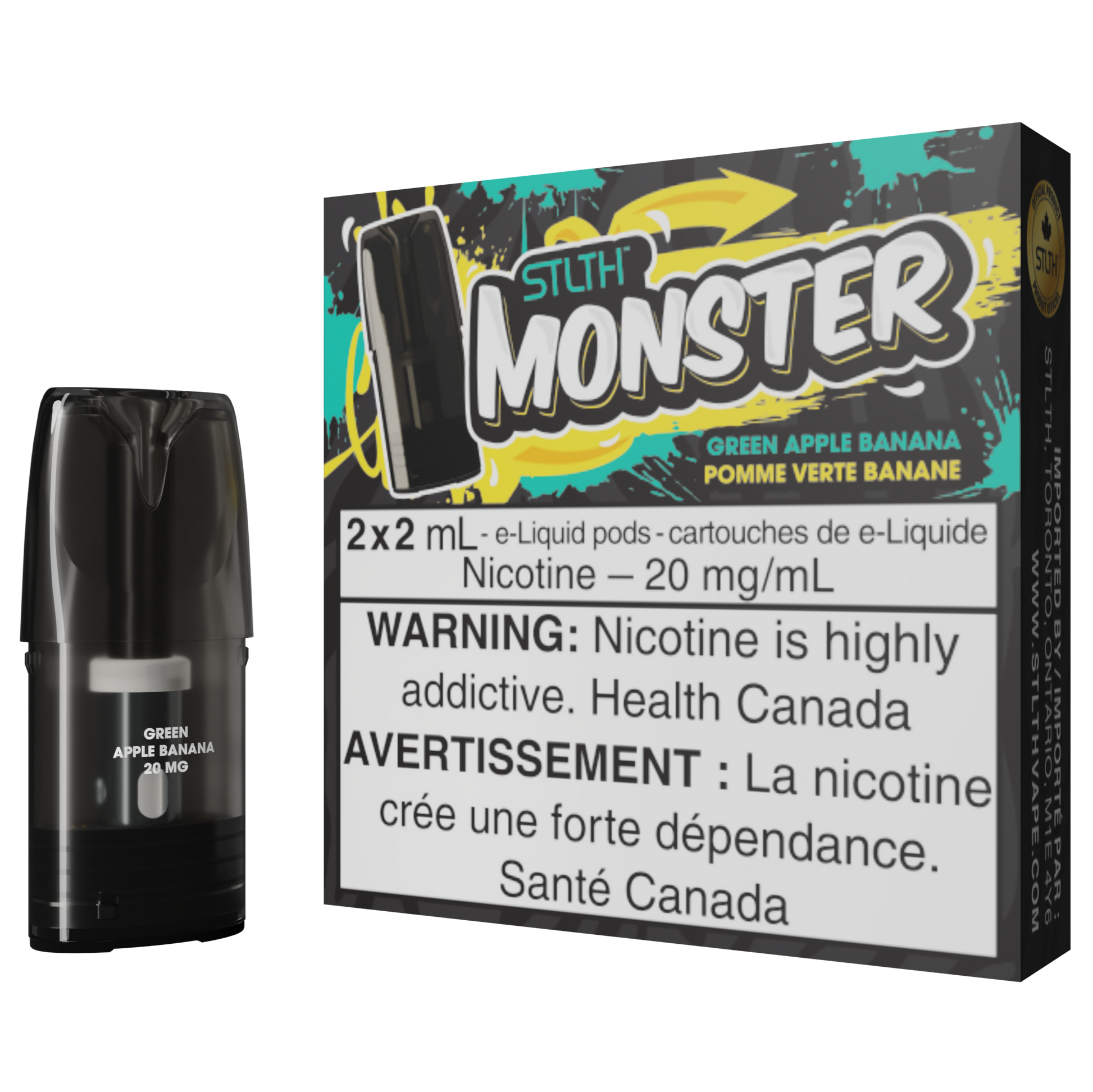 Green Apple Banana STLTH MONSTER Pod Pack