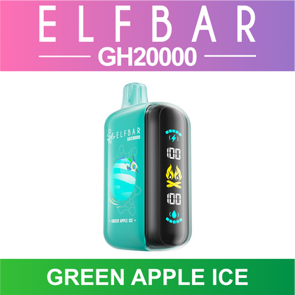 Green Apple Ice ELF BAR GH 20000 20K Puffs Disposable Vape