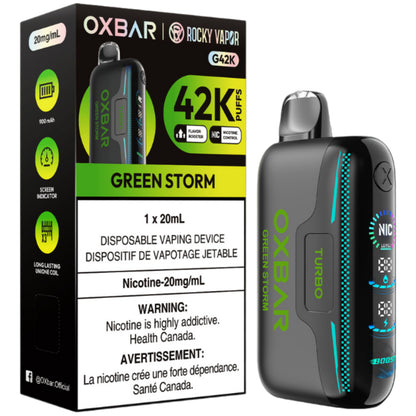 Rocky Vapor Oxbar G42K Disposable Vape - Green Storm