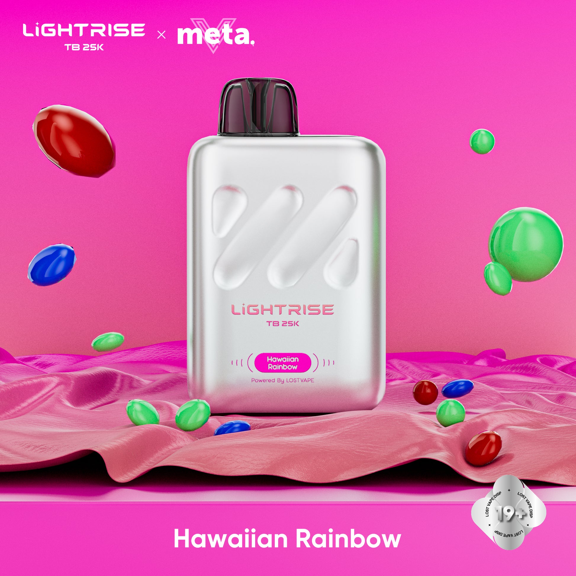 Hawaiian Rainbow Lost Vape Lightrise TB 25K Disposable Vape 25000 Puffs