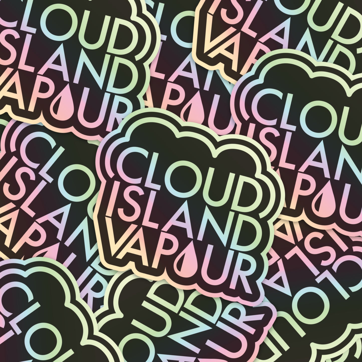 Holographic Stickers CLOUD ISLAND VAPOUR