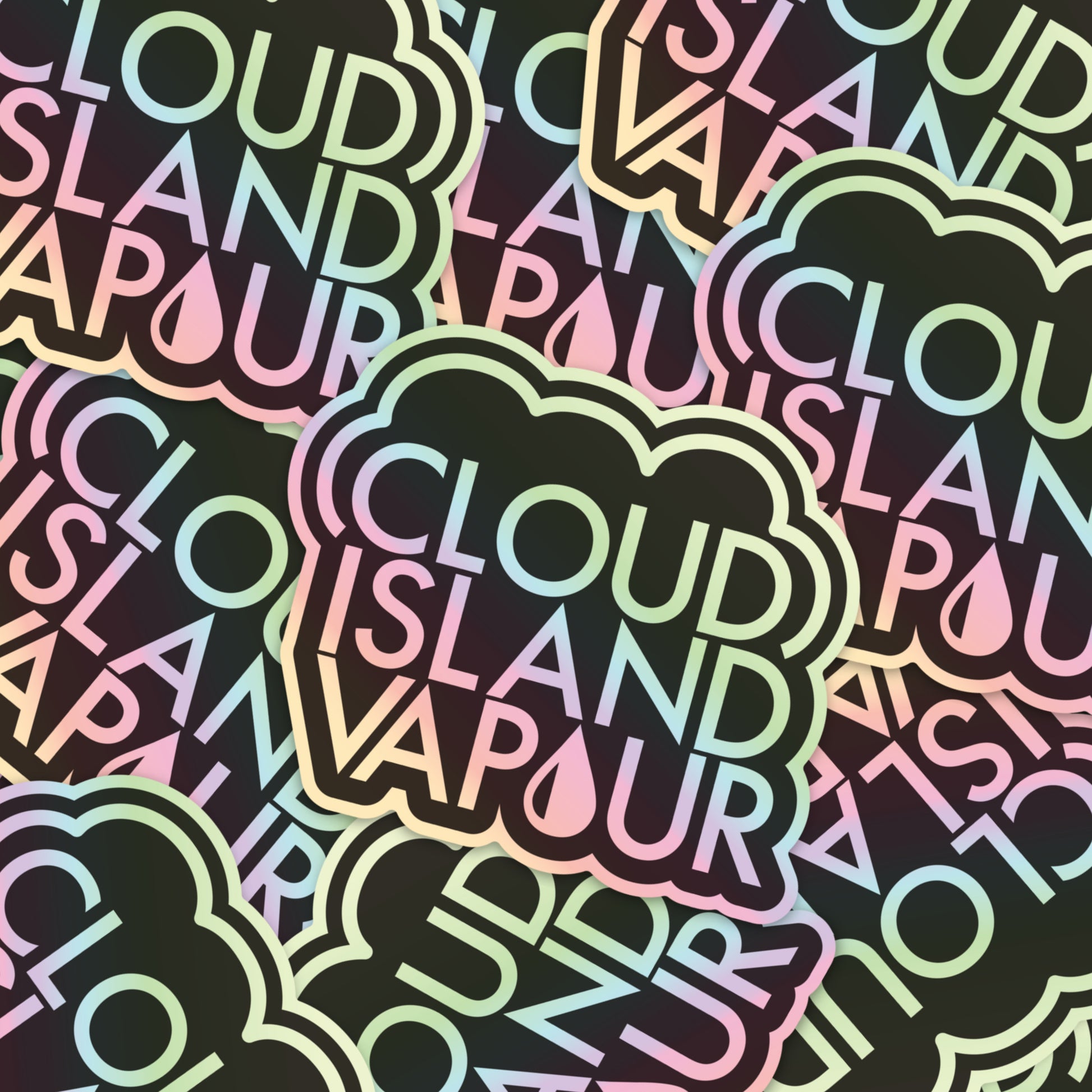 Holographic Stickers CLOUD ISLAND VAPOUR