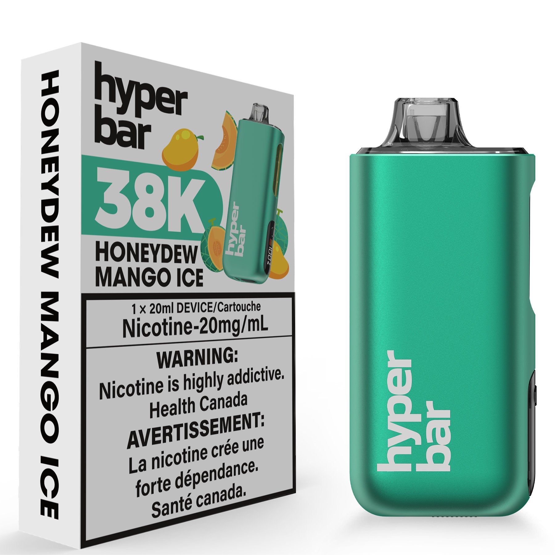 Hyperbar BE38000 38K Disposable Vape Honeydew Mango Ice