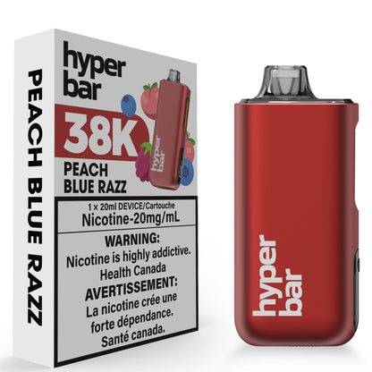 Hyperbar BE38000 38K Disposable Vape Peach Blue Razz