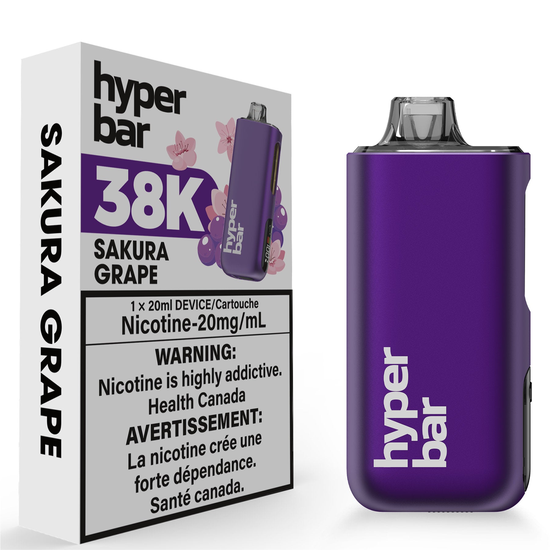 Hyperbar BE38000 38K Disposable Vape Sakura Grape