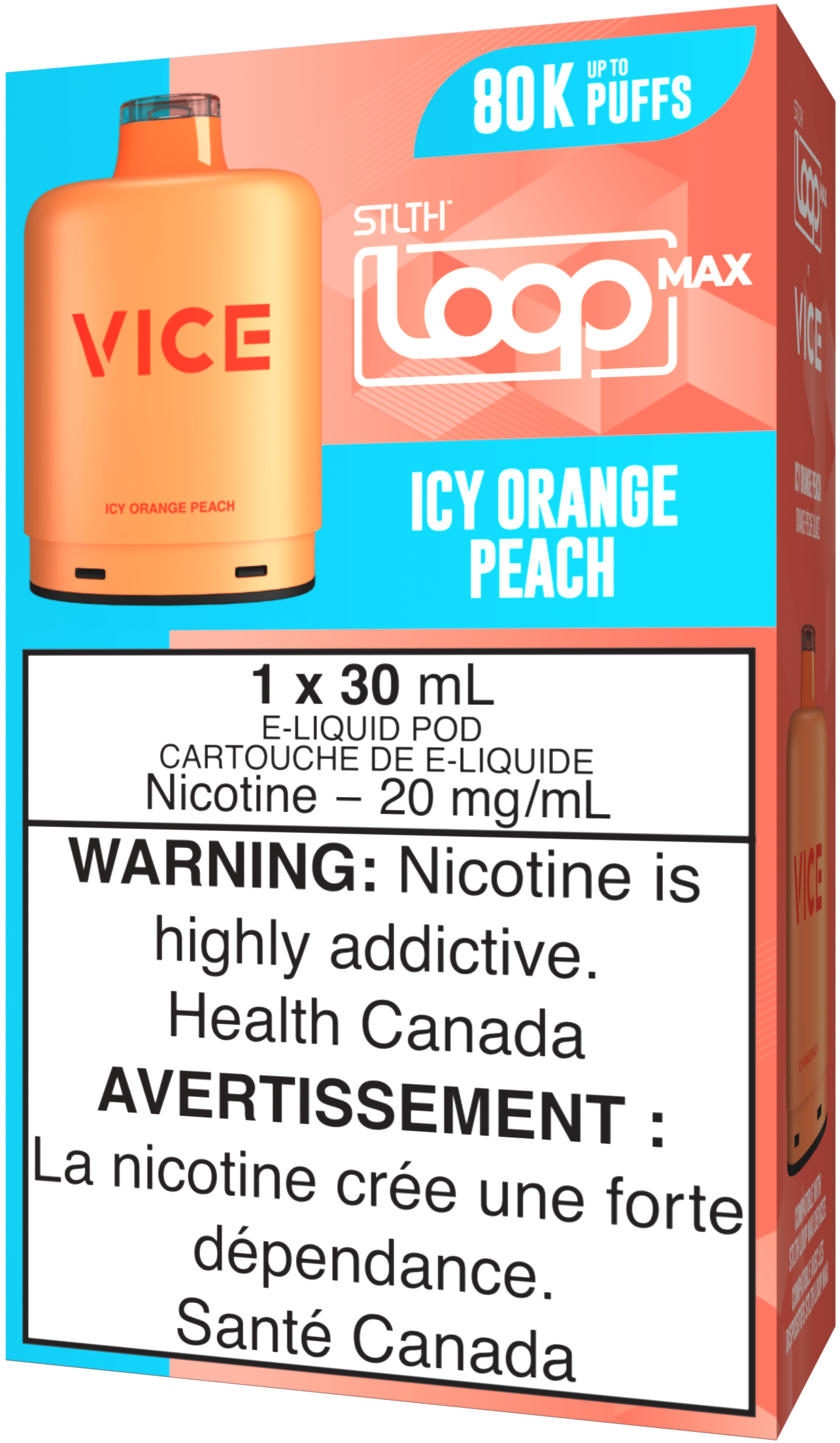 Icy Orange Peach STLTH LOOP MAX X VICE Pod Pack