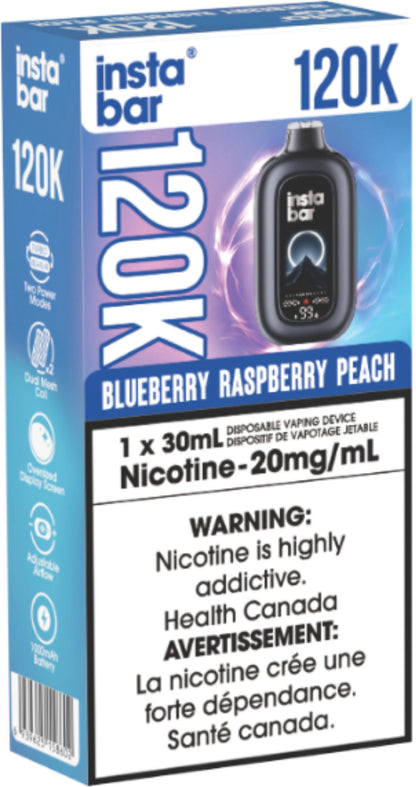 Insta Bar 120K Disposable Blueberry Raspberry Peach