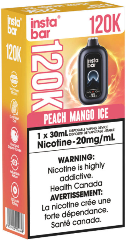 Insta Bar 120K Disposable Peach Mango Ice