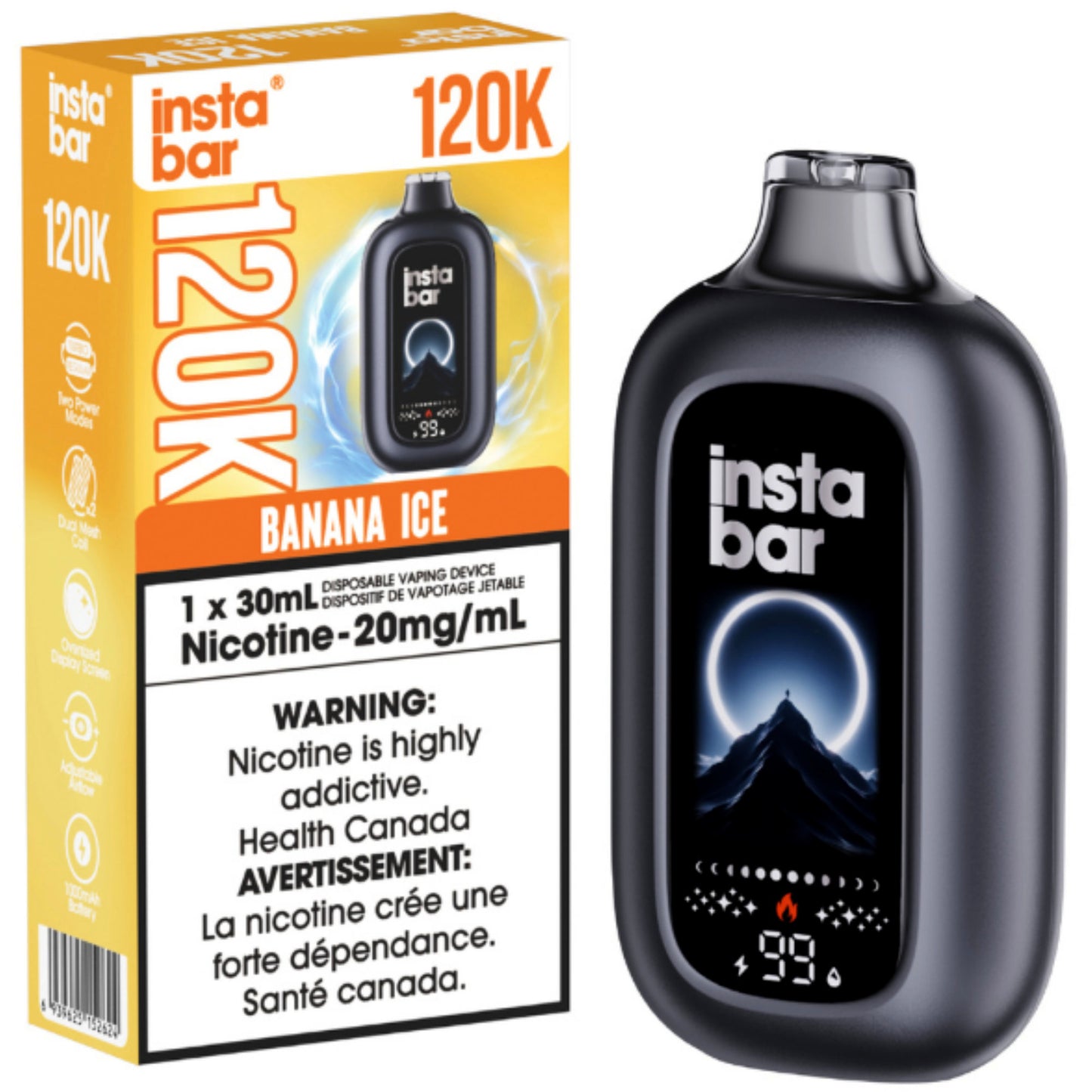 Insta Bar 120K Disposable Vape Banana Ice