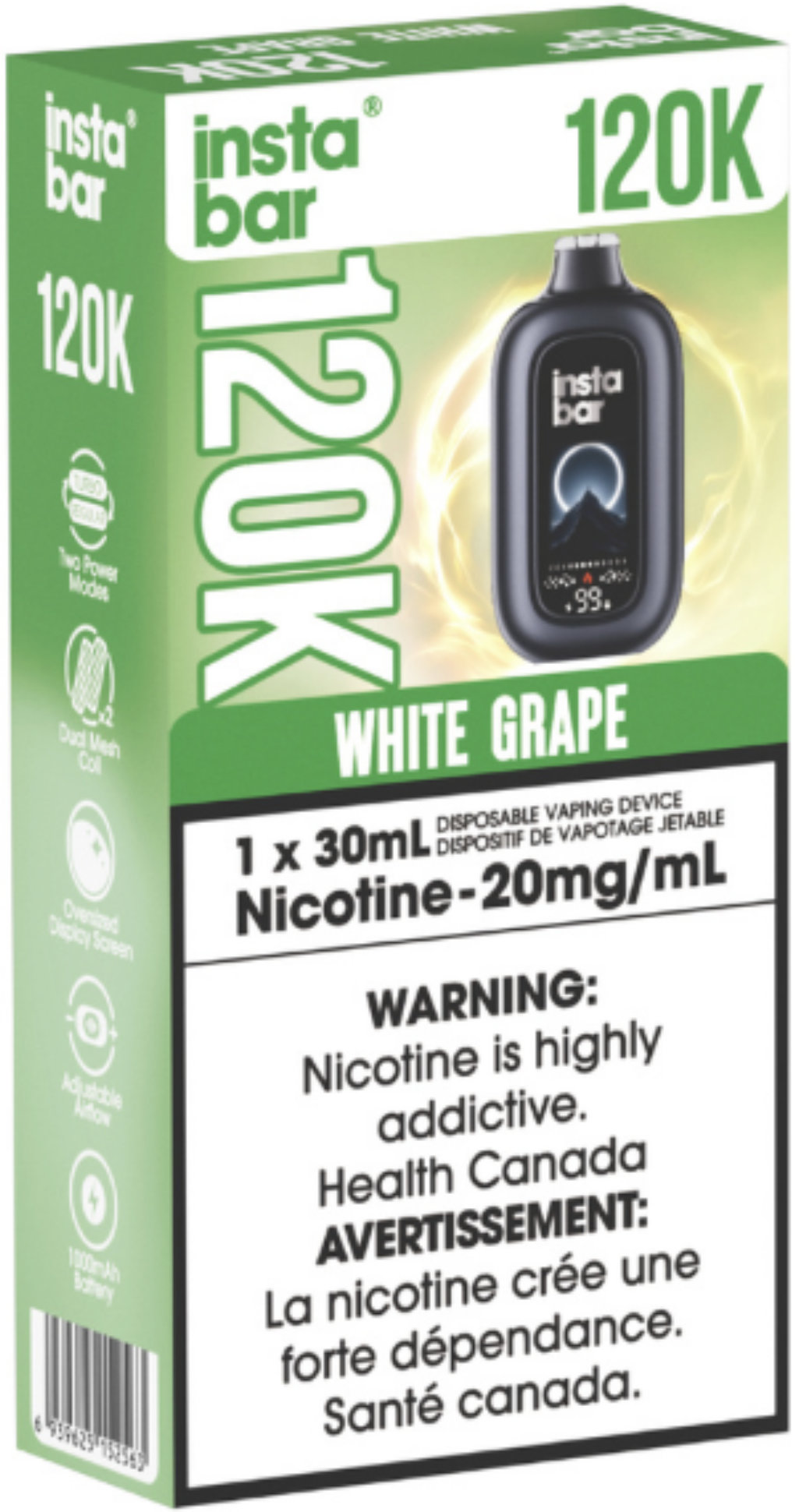 Insta Bar 120K Disposable White Grape