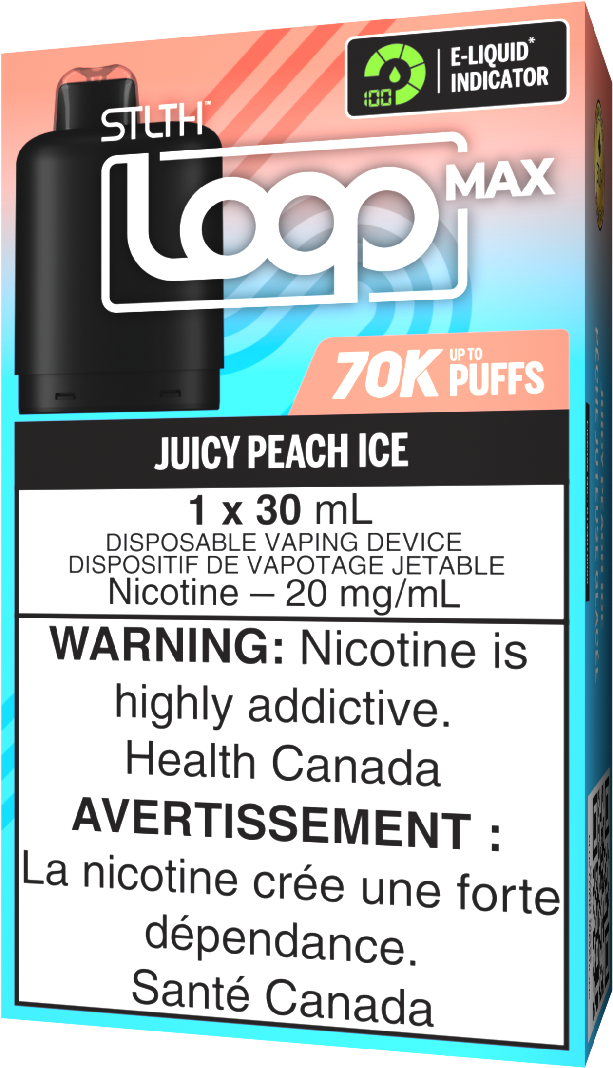 STLTH LOOP MAX 70K Pod Pack - Juicy Peach Ice