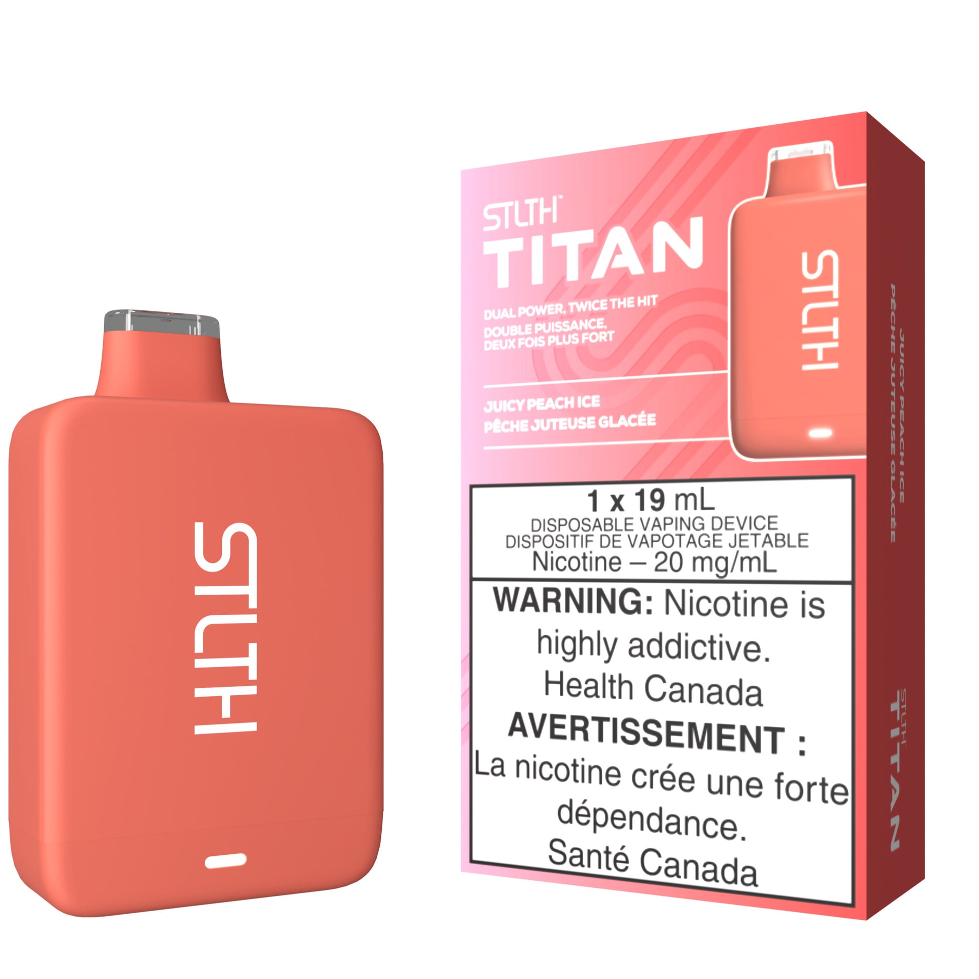 Juicy Peach Ice STLTH TITAN Disposable Vape