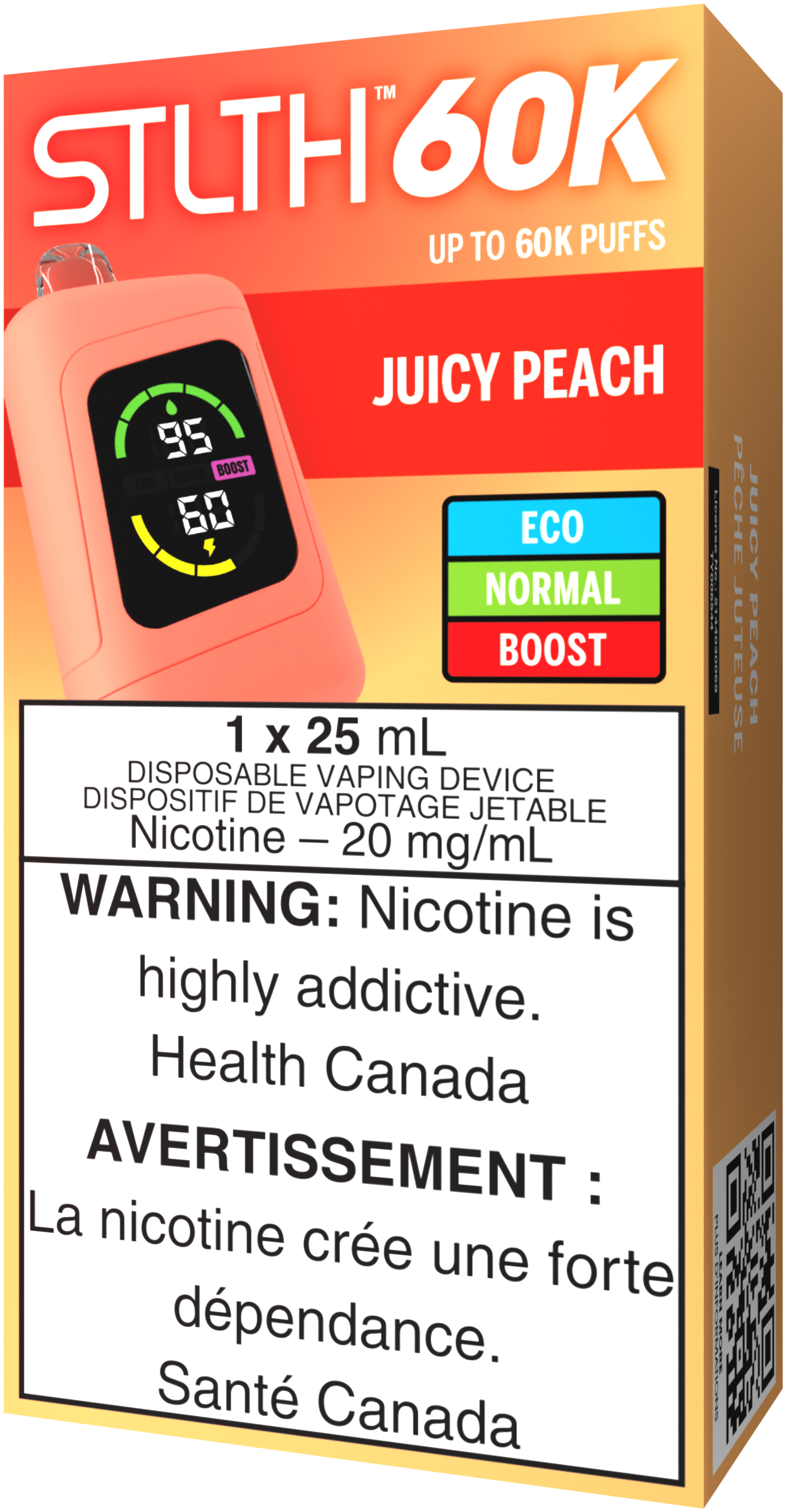 Juicy Peach STLTH 60K Disposable Vape