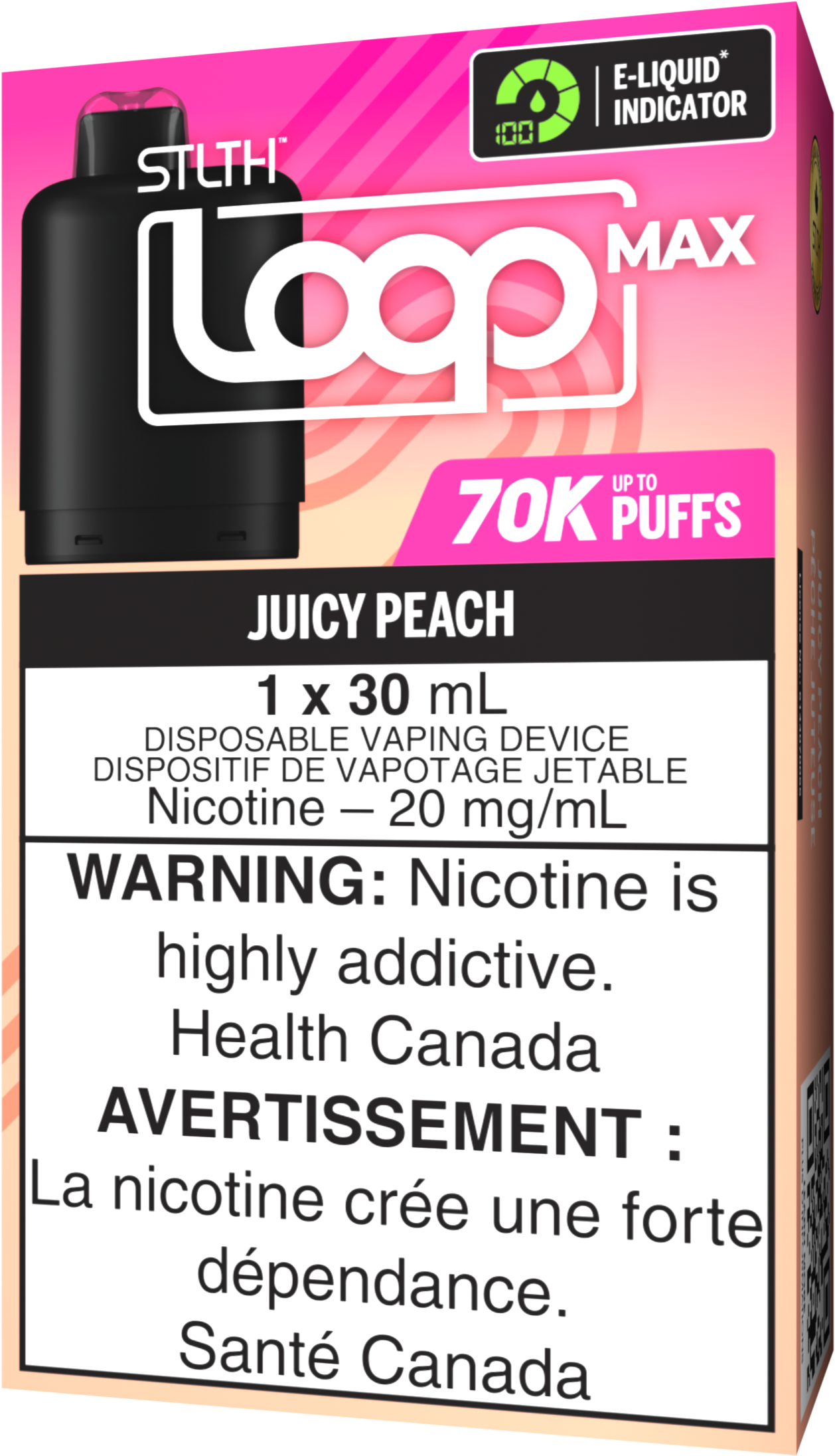 STLTH LOOP MAX 70K Pod Pack - Juicy Peach