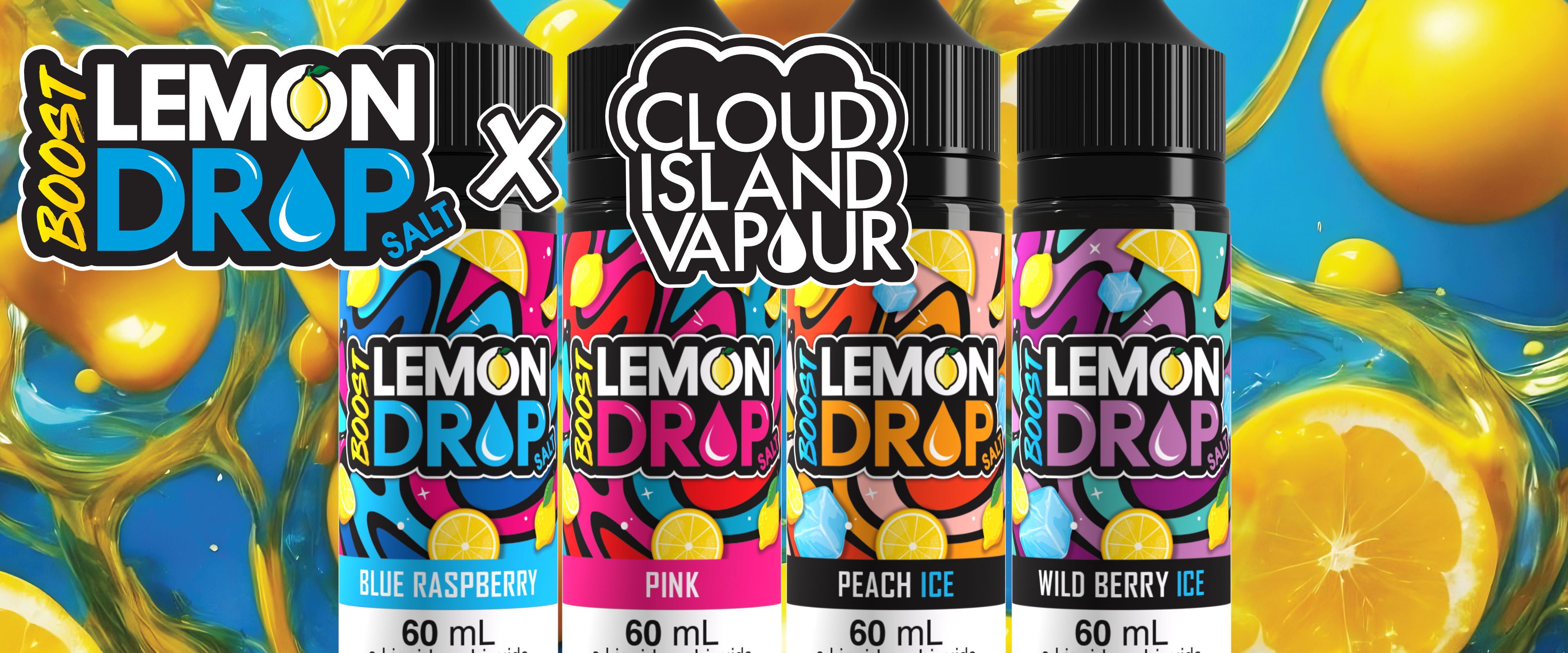 LEMON DROP BOOST Salt 60mL Banner