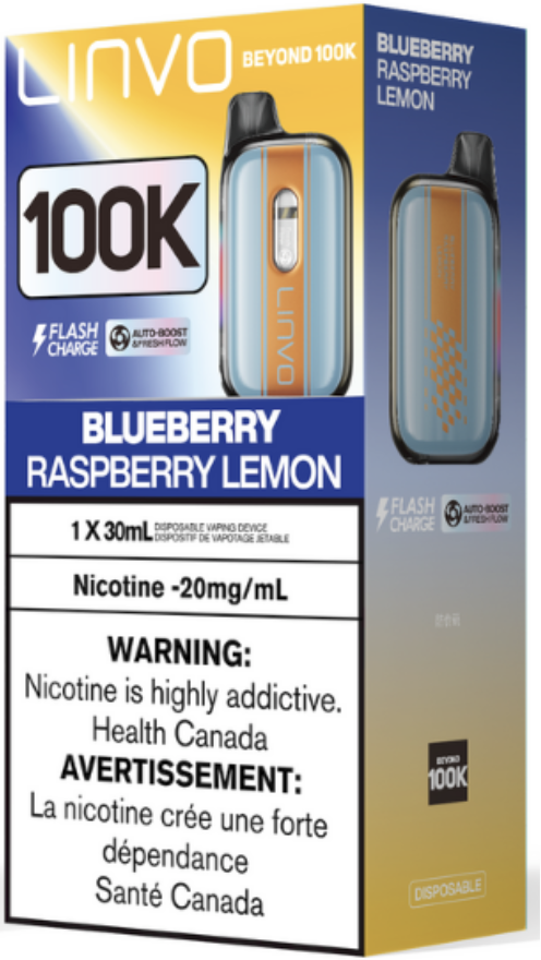 Linvo Beyond 100K Disposable Blueberry Raspberry Lemon