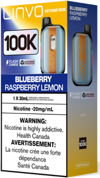 Linvo Beyond 100K Disposable Blueberry Raspberry Lemon