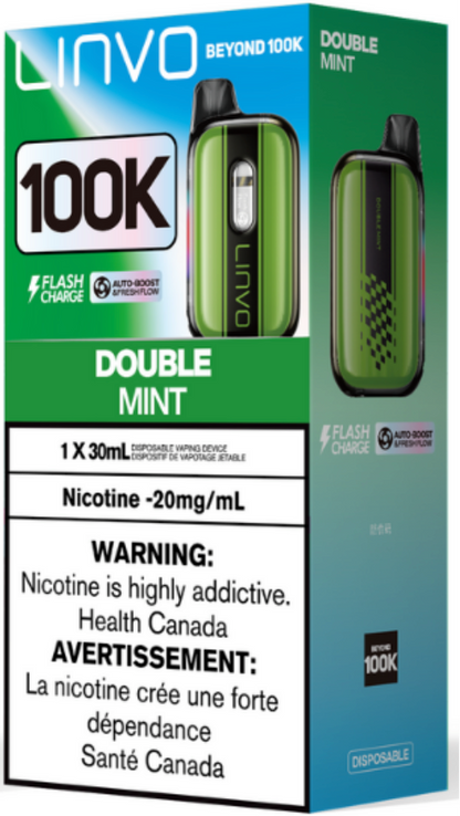Linvo Beyond 100K Disposable Double Mint