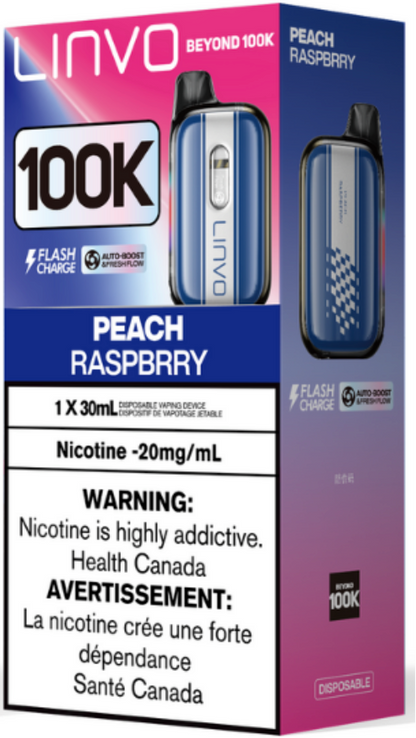 Linvo Beyond 100K Disposable Peach Raspberry