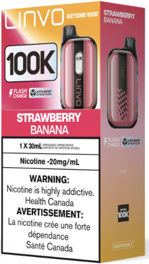 Linvo Beyond 100K Disposable Strawberry Banana