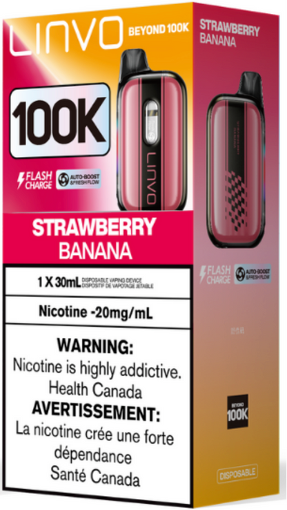 Linvo Beyond 100K Disposable Strawberry Banana